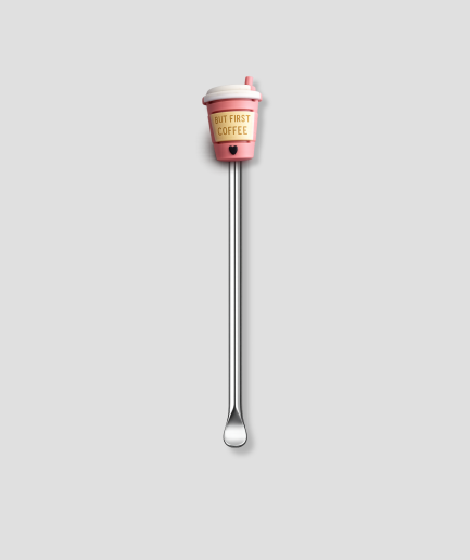 Mini schepje met but first coffee tekst design