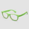 Groene partybril met transparante glazen wayfarer stijl