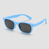Lichtblauwe retro partybril zonnebril wayfarer stijl