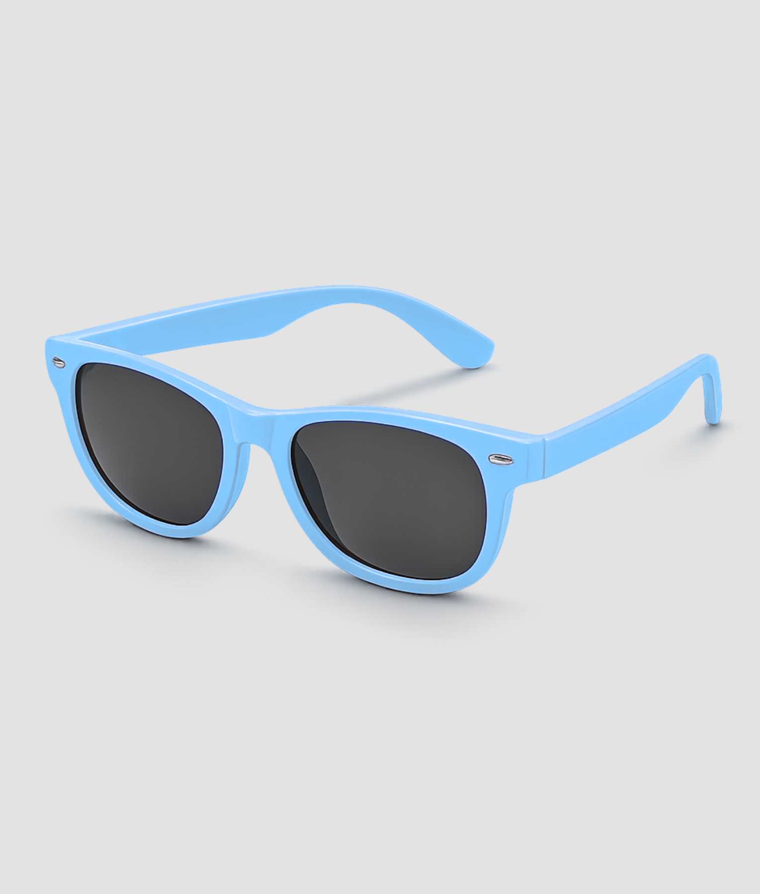 Lichtblauwe retro partybril zonnebril wayfarer stijl