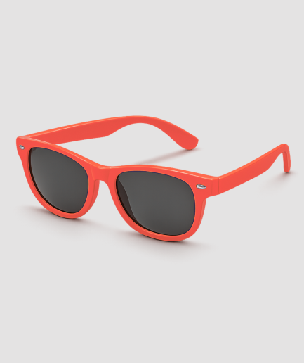 Rode retro partybril zonnebril wayfarer stijl