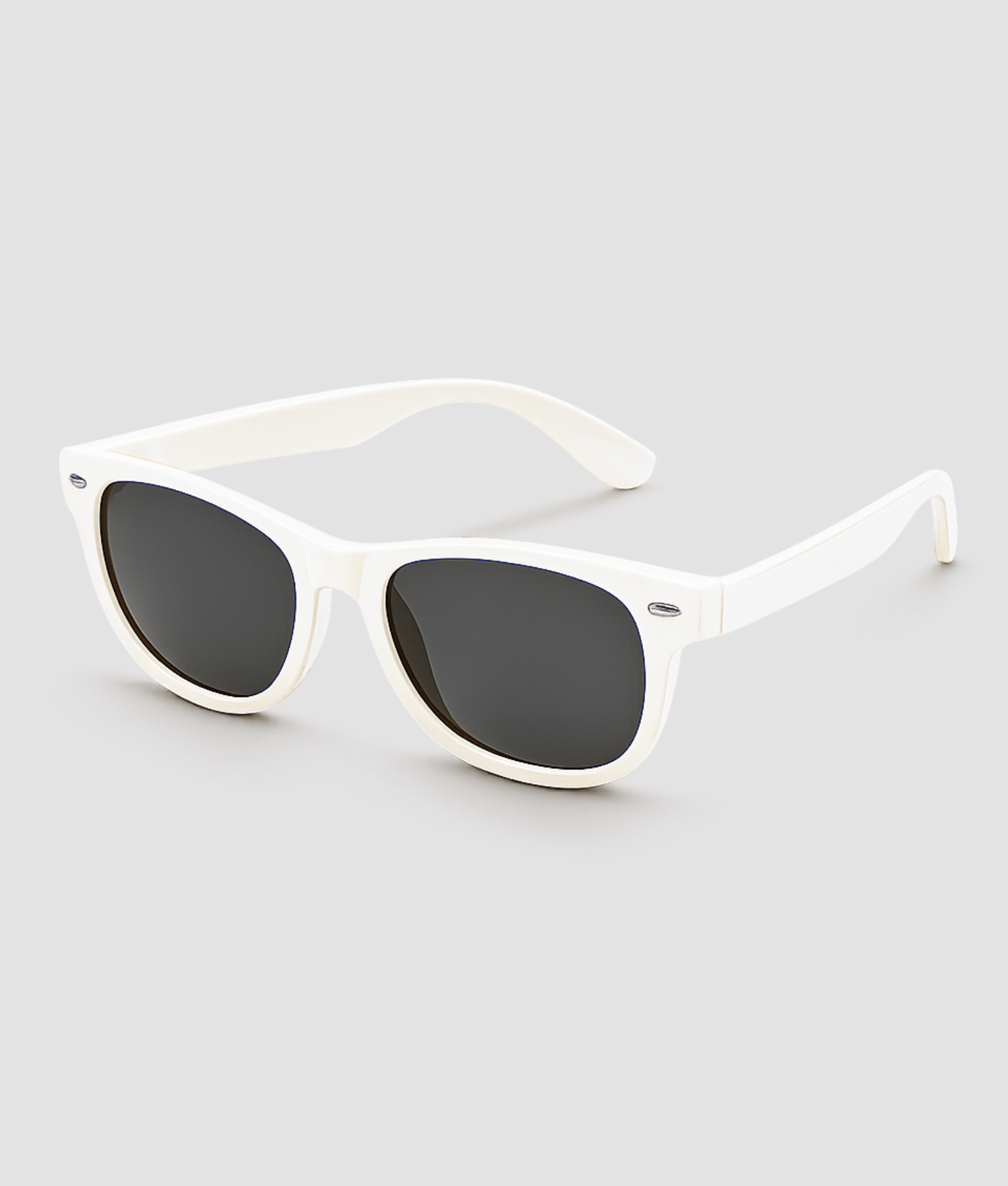 Witte retro partybril zonnebril wayfarer stijl