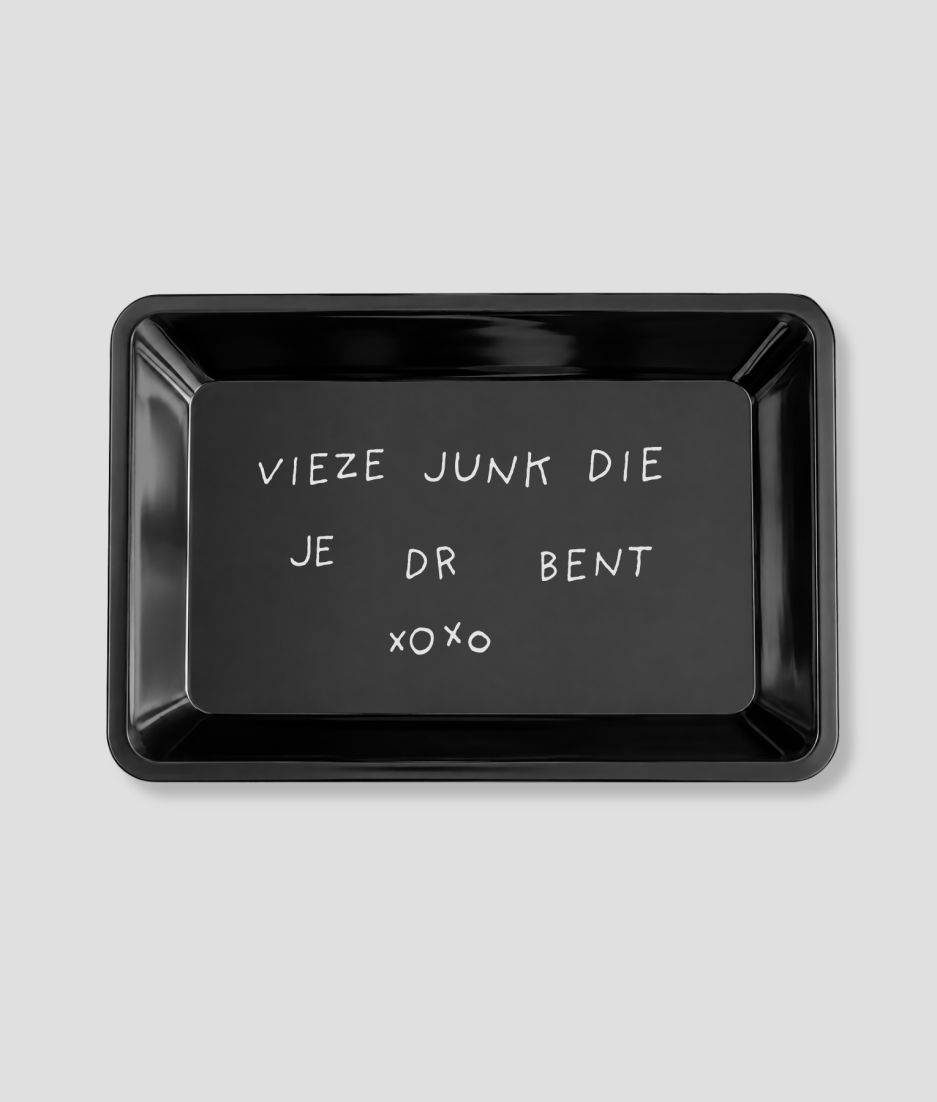 Rolling tray met humoristische tekst