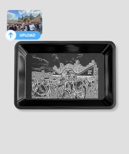 Rolling tray met tekst "Festival Vibes"