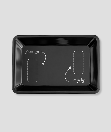 Rolling tray met humoristische tekstopdruk