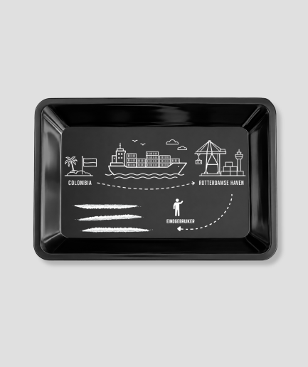 Rolling tray met tekst "Volle Lading"