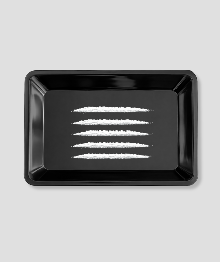 Rolling tray met wit lijnenpatroon-design