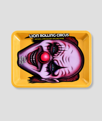 Rolling tray met clown design