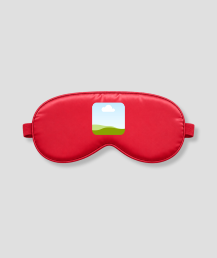 Rood slaapmasker met eigen foto bedrukt