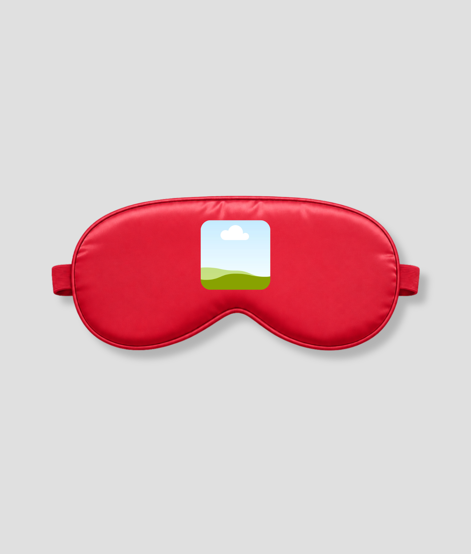 Rood slaapmasker met eigen foto bedrukt