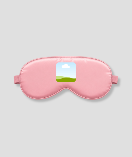 Roze slaapmasker met eigen foto bedrukt