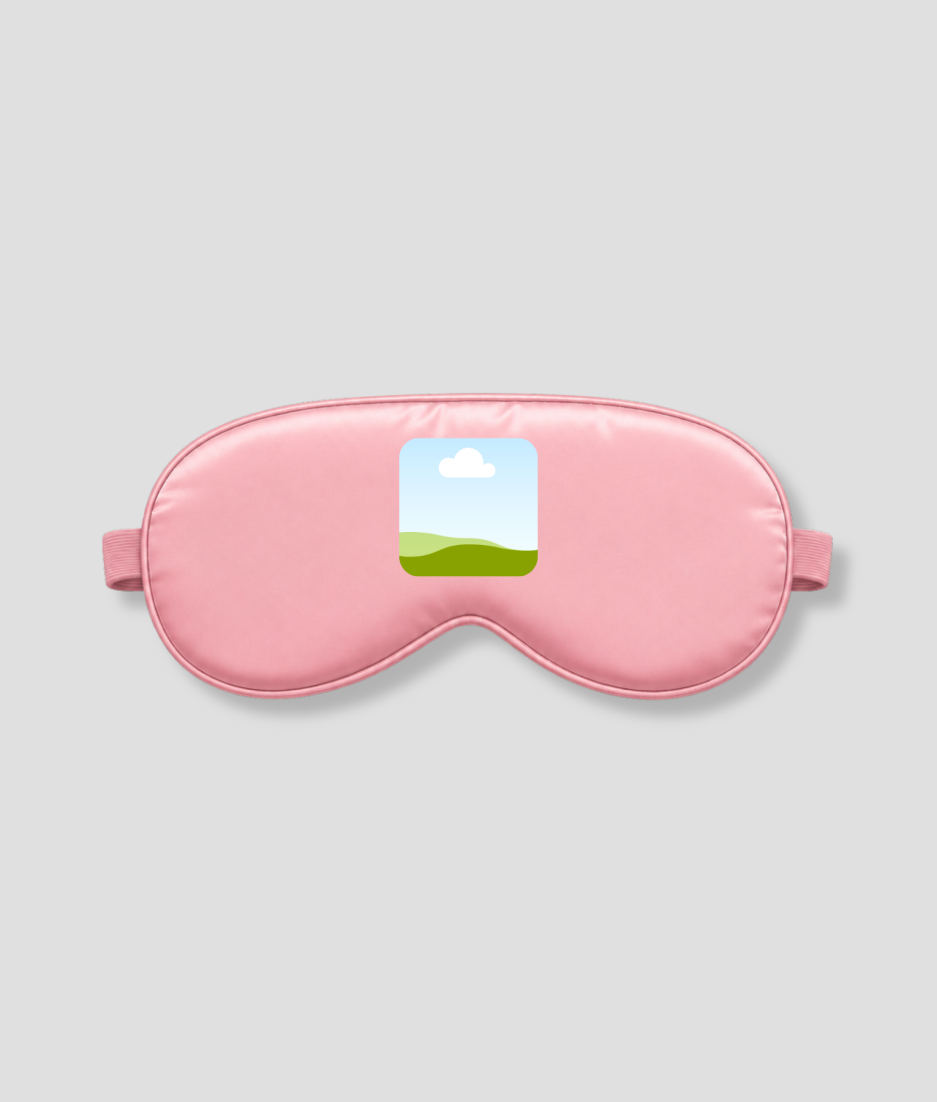Roze slaapmasker met eigen foto bedrukt