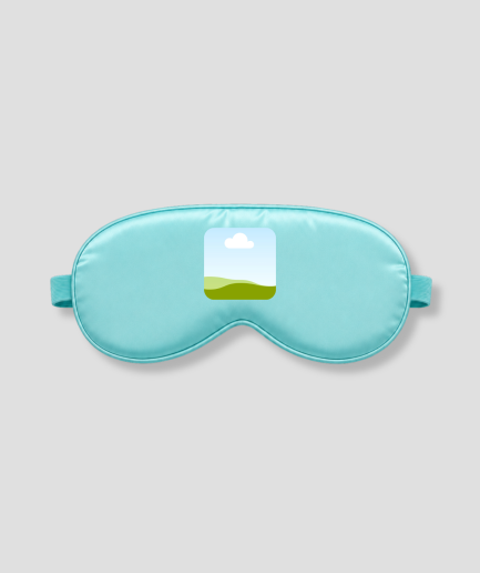 Mintgroen slaapmasker met eigen foto bedrukt