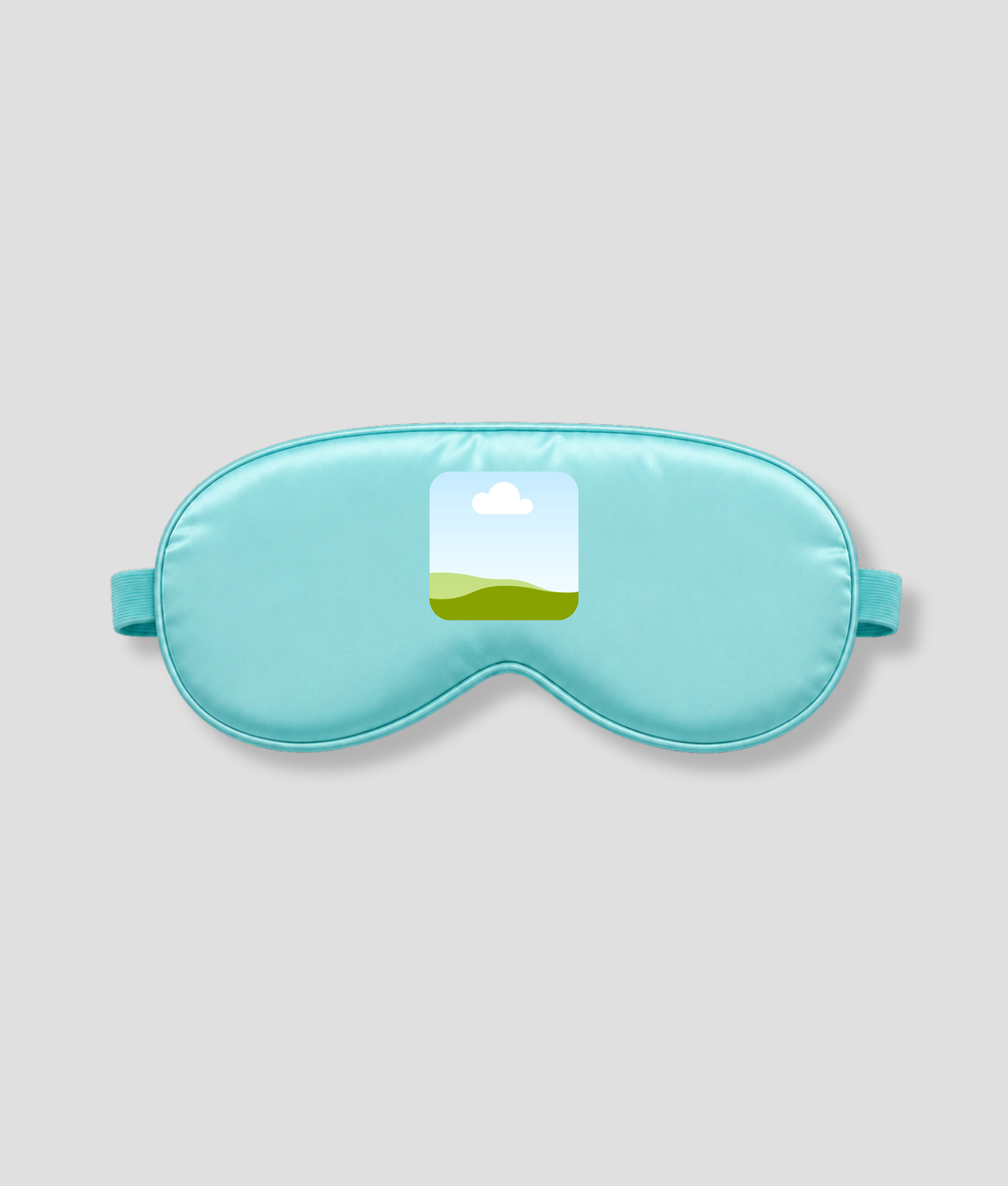 Mintgroen slaapmasker met eigen foto bedrukt