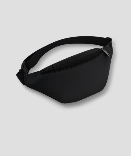 Zwart festival heuptasje fanny pack