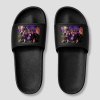 Zwarte platte badslippers met custom foto bedrukt, extra weergave