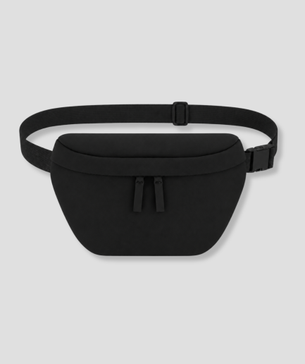 Zwarte buideltasje heuptas met riem