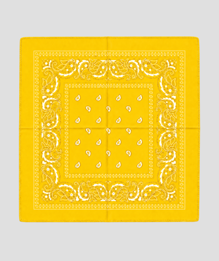 Lichtgele bandana voor festival outfit