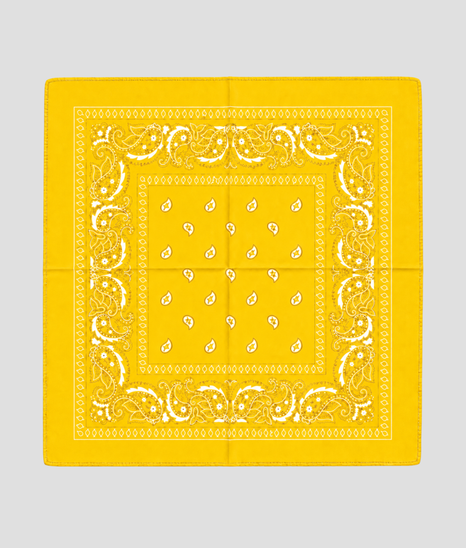 Lichtgele bandana voor festival outfit