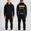 Gele hoodie met boarding pass opdruk