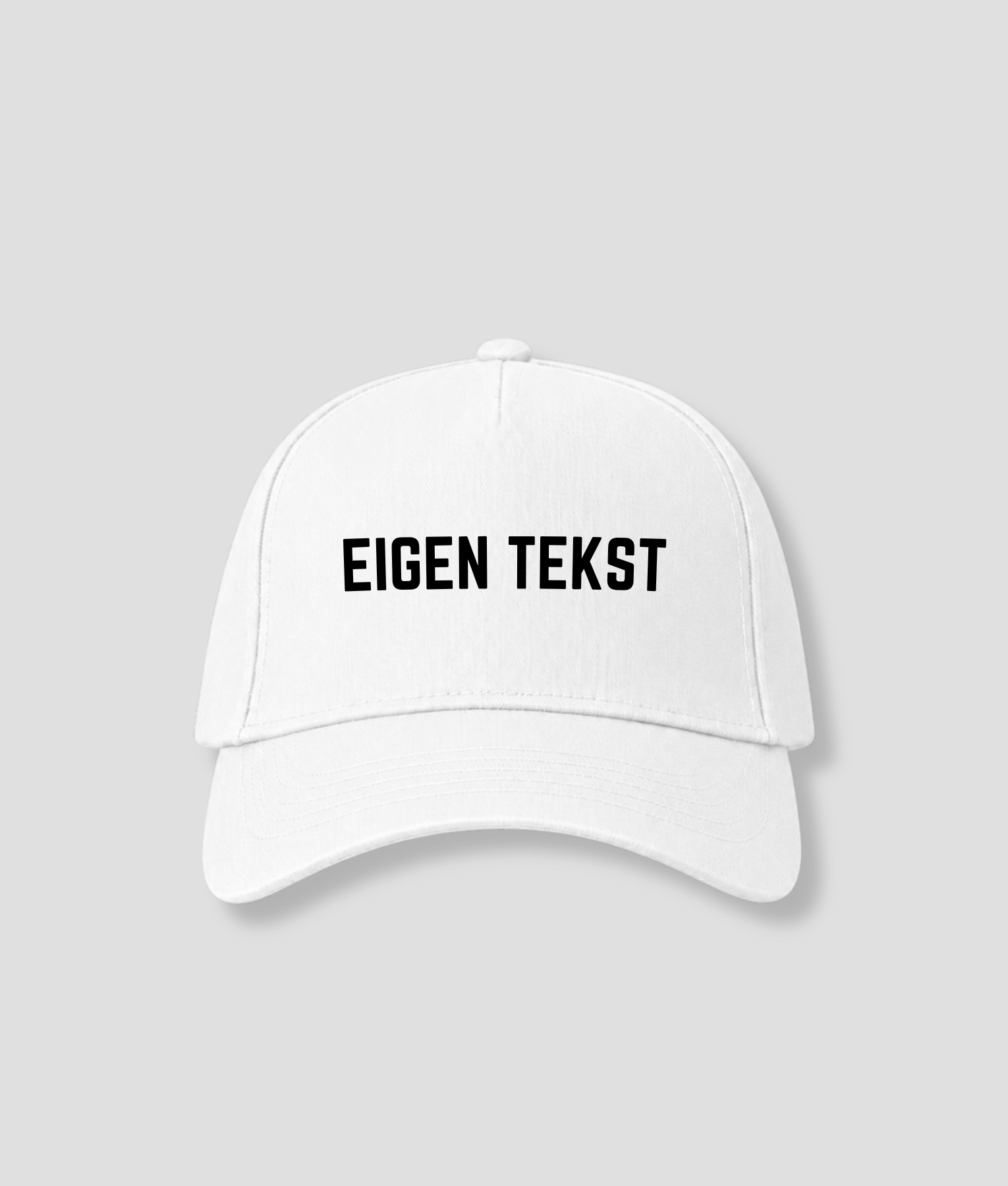 Witte pet met ruimte voor eigen tekst
