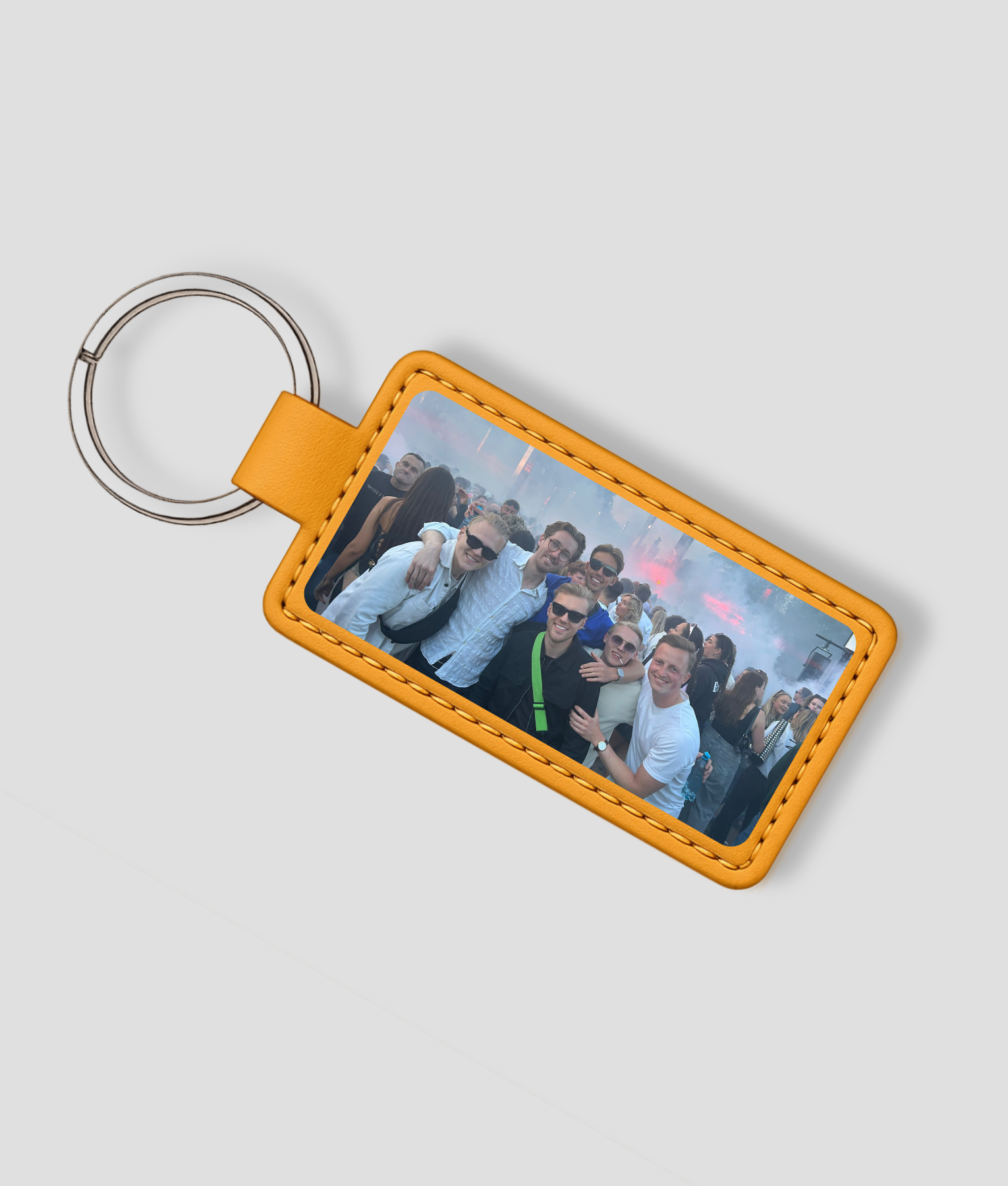 Sleutelhanger met eigen ontwerp bedrukt