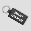 Zwarte leren sleutelhanger die je zelf kunt personaliseren met eigen tekst