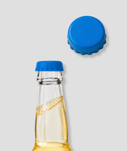Blauw universeel flessendopje voor herbruikbaar gebruik