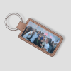 Gepersonaliseerde leren sleutelhanger naar keuze