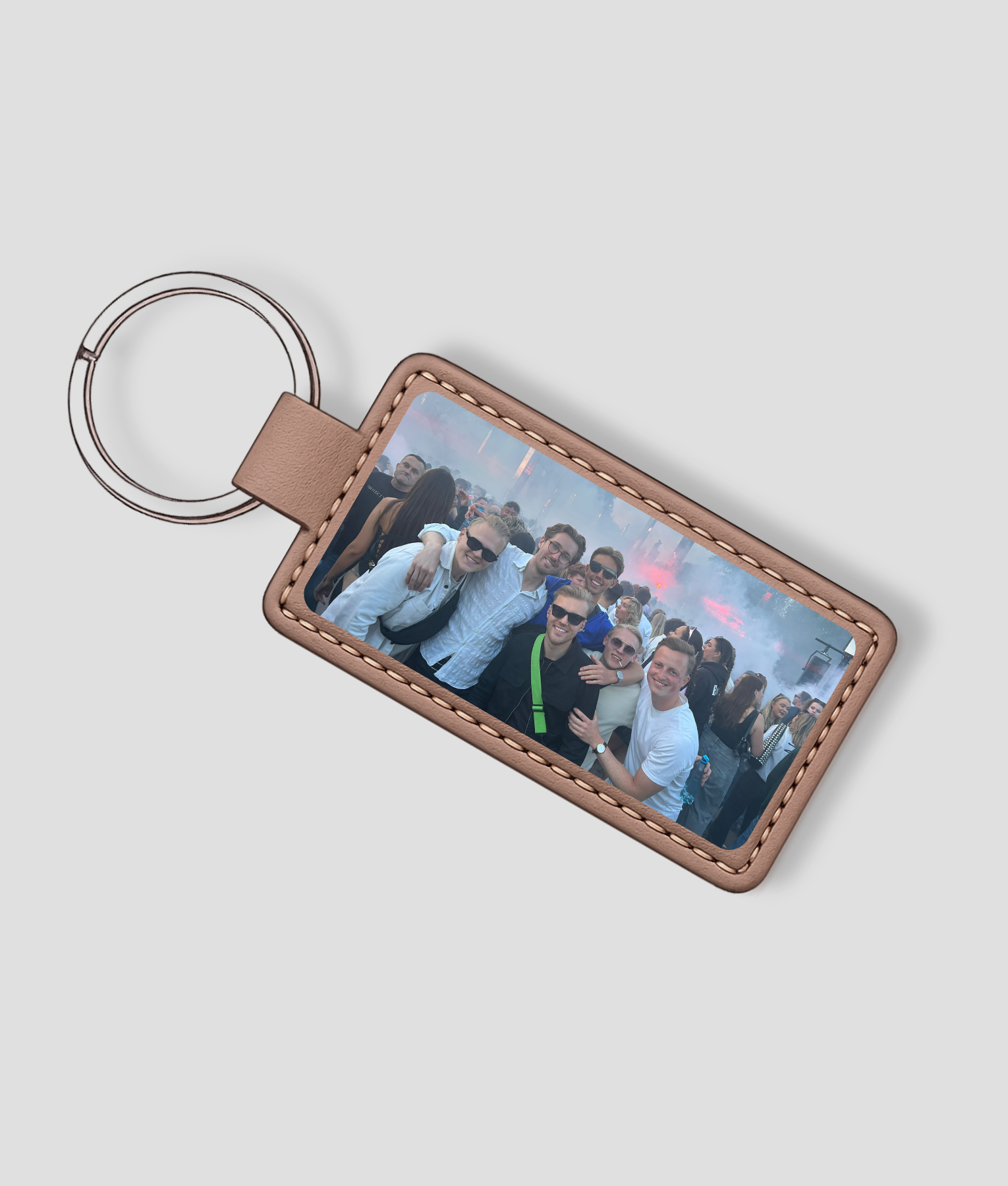 Gepersonaliseerde leren sleutelhanger naar keuze
