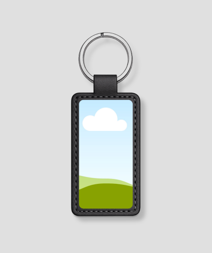 Gepersonaliseerde sleutelhanger van leer