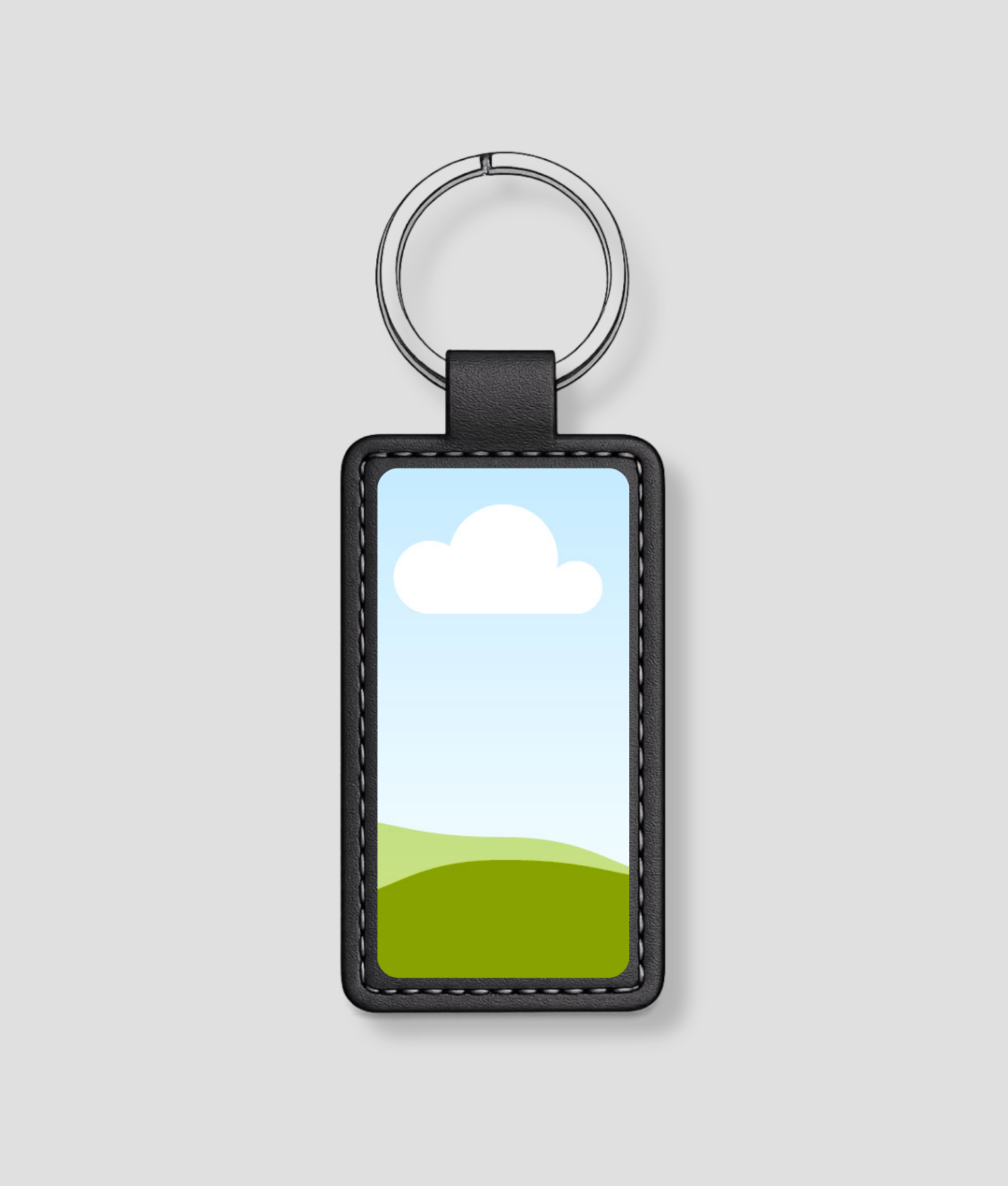 Gepersonaliseerde sleutelhanger van leer
