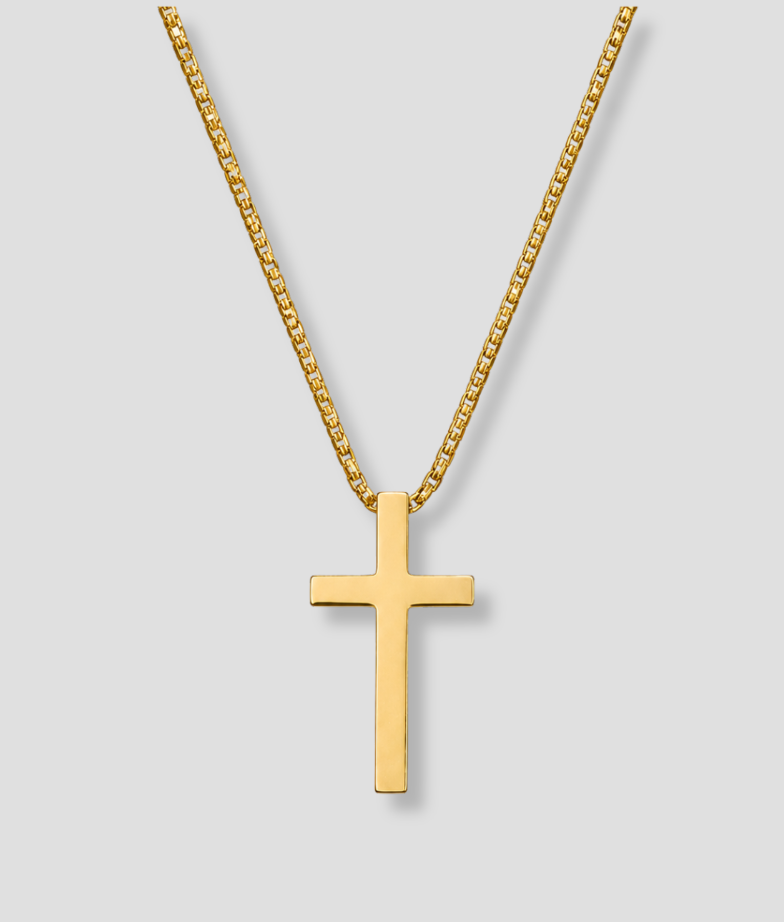 Gouden ketting met kruishanger