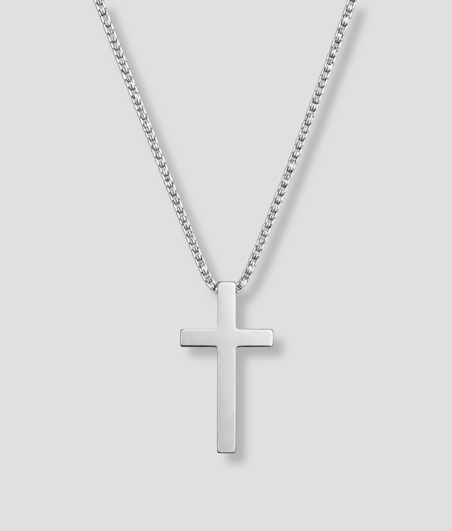 Zilveren ketting met kruishanger