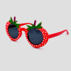 Rode feestbril in de vorm van aardbeien met witte stipjes