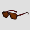 Bordeaux aviator zonnebril met bruine glazen