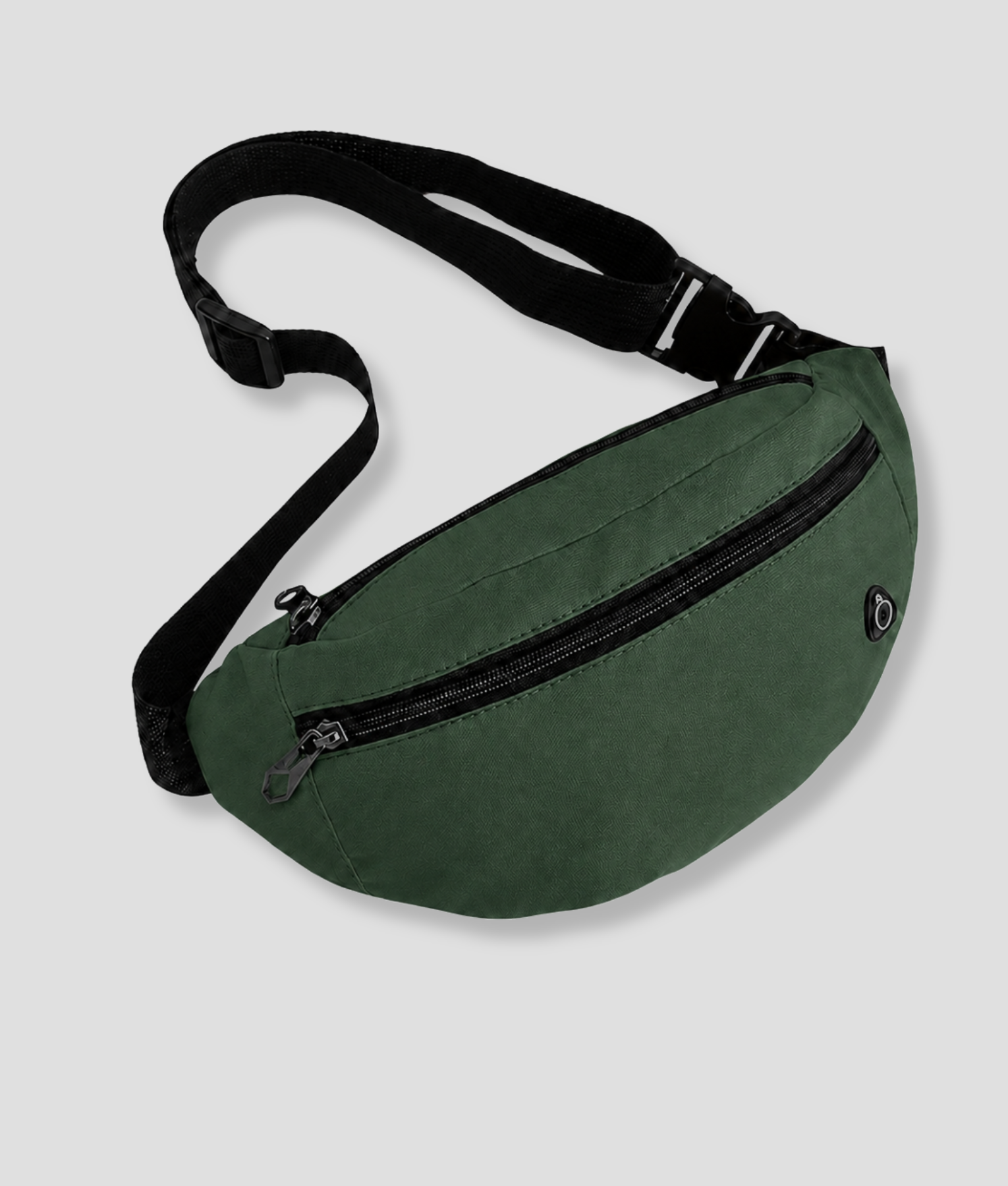 Donkergroene fanny pack festival tas met verstelbare band