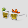 Feestbril in de vorm van tequilaglazen met limoen en sombrero