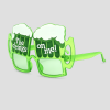 Groene bierpul feestbril met tekst The drinks on me