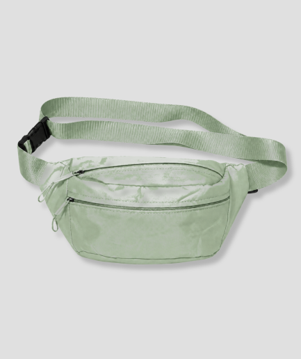 Groene hippe fanny pack met brede band
