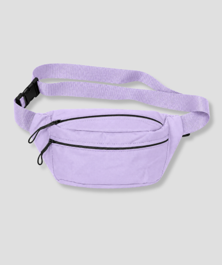 Paarse hippe fanny pack met brede band
