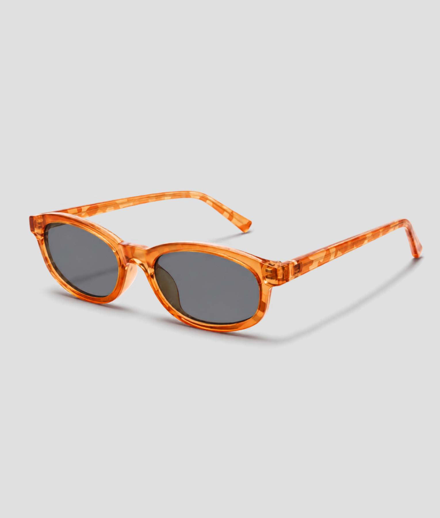 Oranje ovale zonnebril