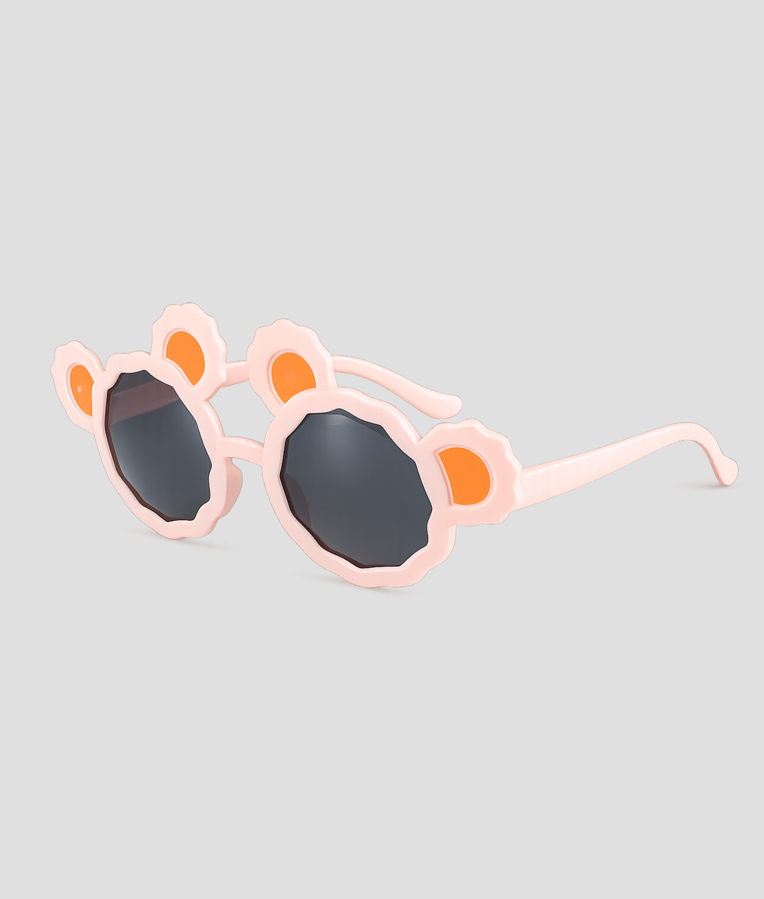 Roze beertjes feestbril met oortjes