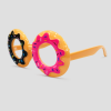 Feestbril in de vorm van donuts met sprinkels, roze en zwart