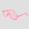 Roze shutter shades feestbril met horizontale lamellen