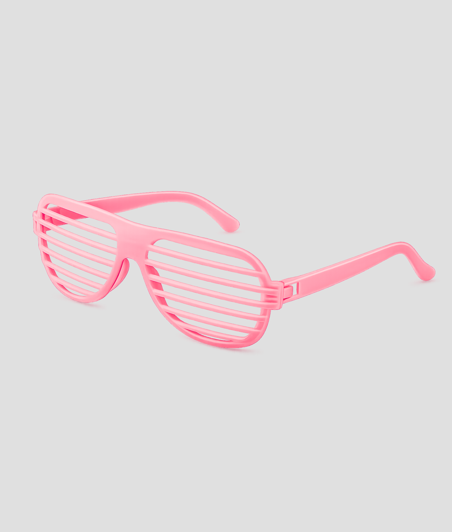 Roze shutter shades feestbril met horizontale lamellen