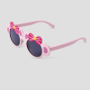 Roze feestbril met strikjes decoratie