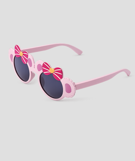 Roze feestbril met strikjes decoratie