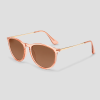 Roze transparante aviator zonnebril