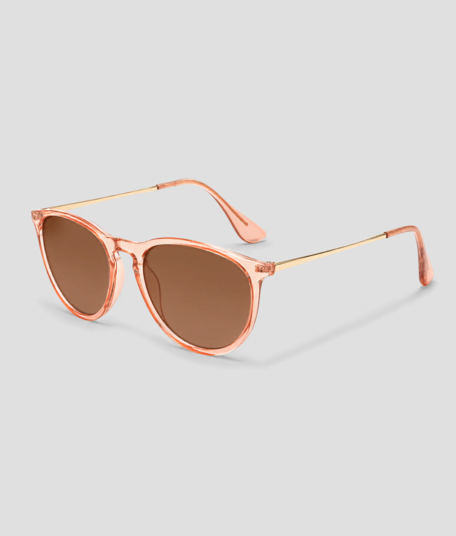 Roze transparante aviator zonnebril